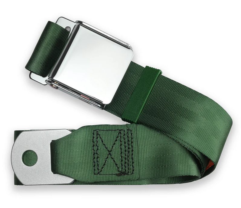 2pt dark green lap belt 60