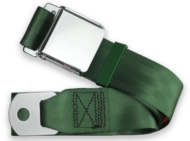 2pt dark green lap belt 75