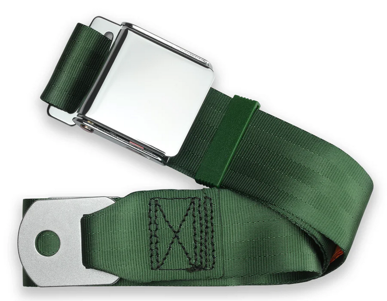 2pt dark green lap belt 75
