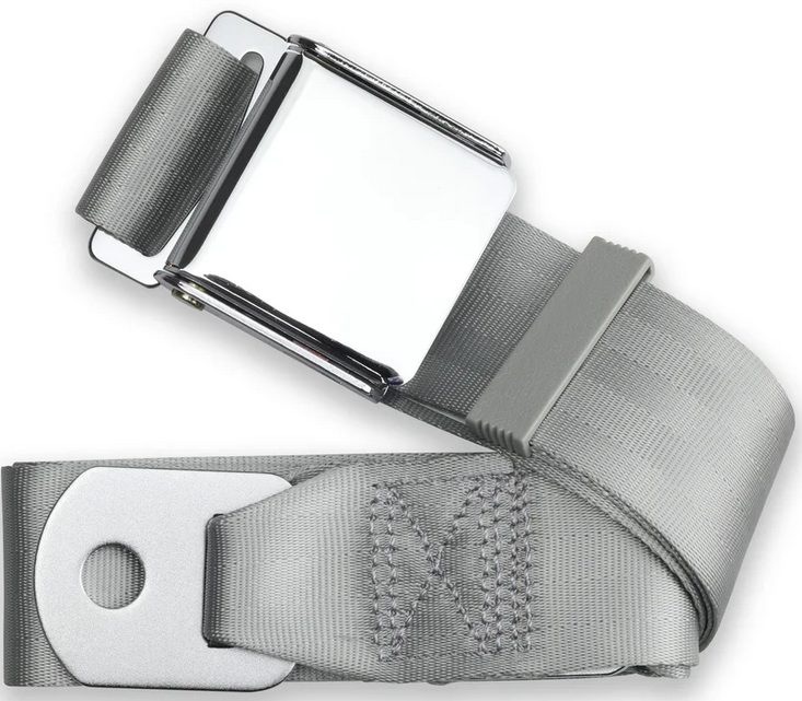 2pt grey lap belt 60