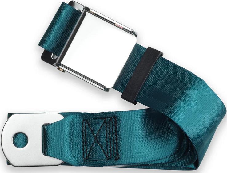 2pt medium turquoise lap belt 60