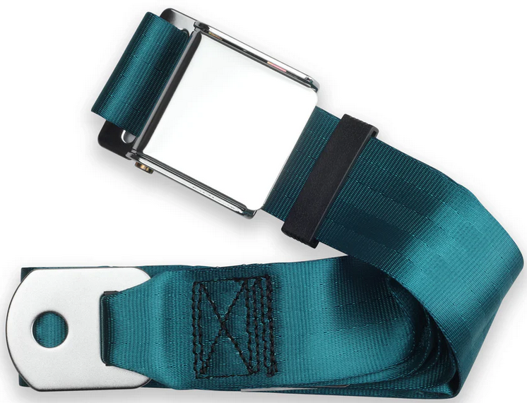 2pt medium turquoise lap belt 75