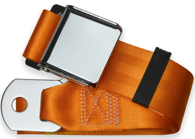 2pt orange lap belt 75