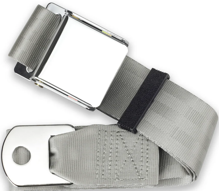2pt silver lap belt 60