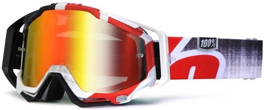 100% MASQUE MASK LUNETTES THE RACECRAFT ROUGE ECRAN MIROIR RED