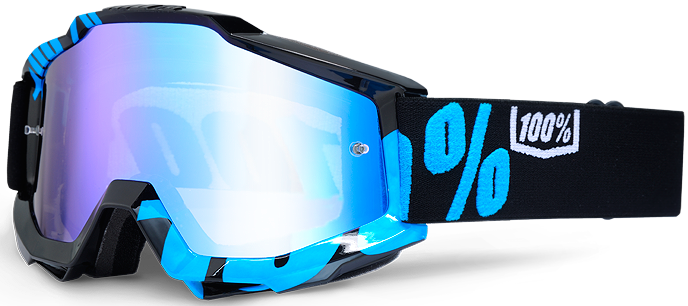 100% MASQUE MASK LUNETTES THE ACCURI NOIR ET BLEU ECRAN MIROIR BLUE