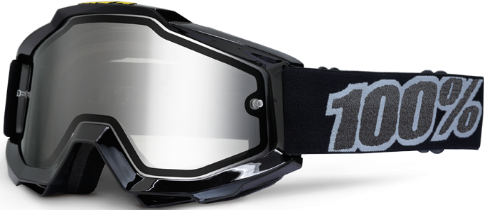 100% MASQUE MASK LUNETTES THE ACCURI NOIR ENDURO ECRAN MIROIR SILVER