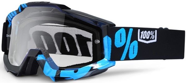 100% MASQUE MASK LUNETTES THE ACCURI NOIR ET BLEU ECRAN TRANSPARENT