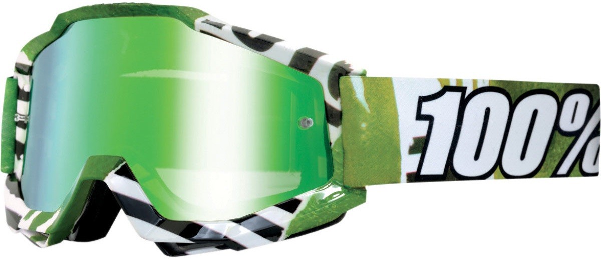 100% MASQUE MASK LUNETTES THE ACCURI SUBWAY ECRAN MIROIR GREEN