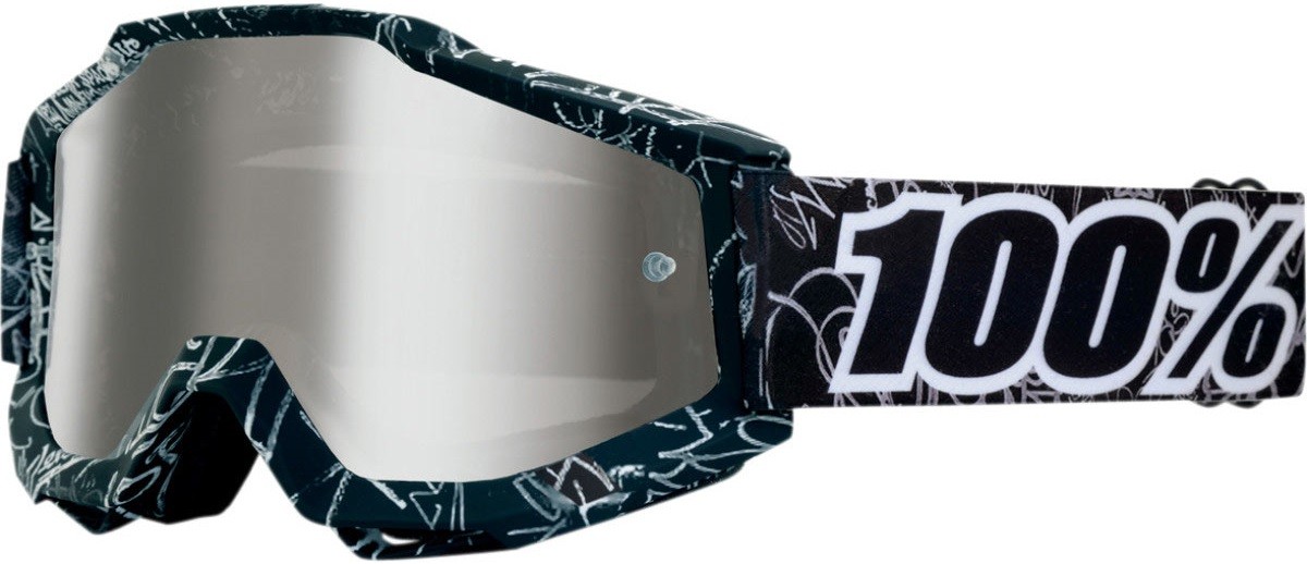 100% MASQUE MASK LUNETTES THE ACCURI GRAPH ECRAN MIROIR SILVER