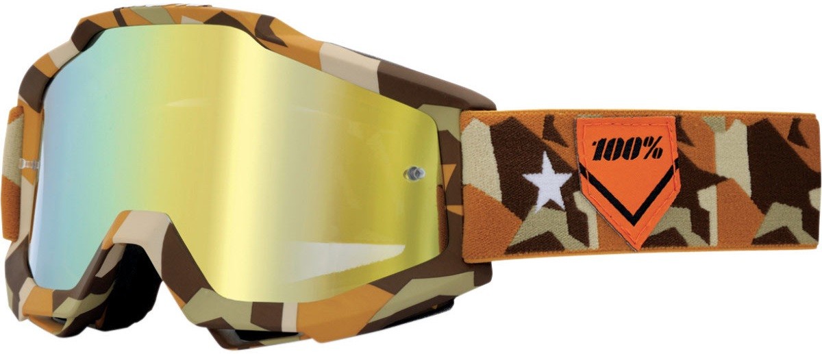 100% MASQUE MASK LUNETTES THE ACCURI CAMOSQUITO ECRAN MIROIR GOLD