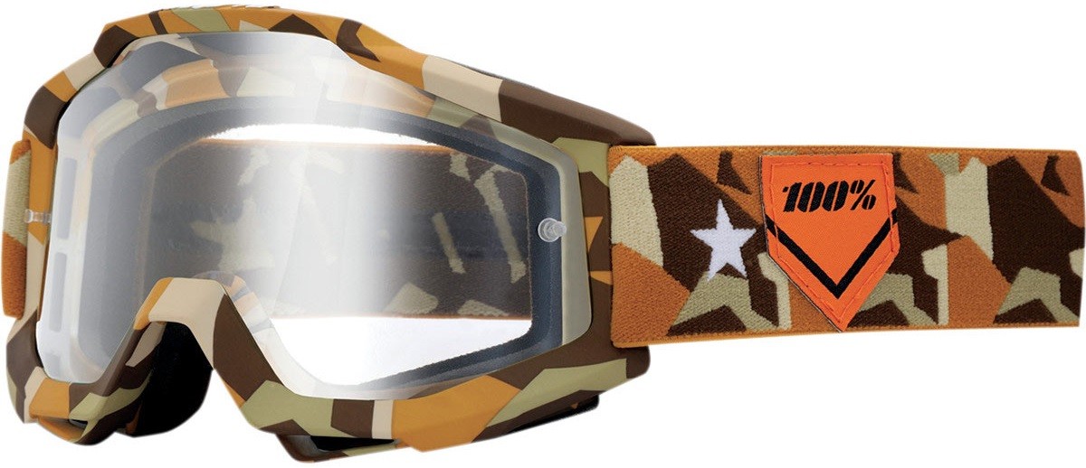 100% MASQUE MASK LUNETTES THE ACCURI CAMOSQUITO ECRAN TRANSPARENT