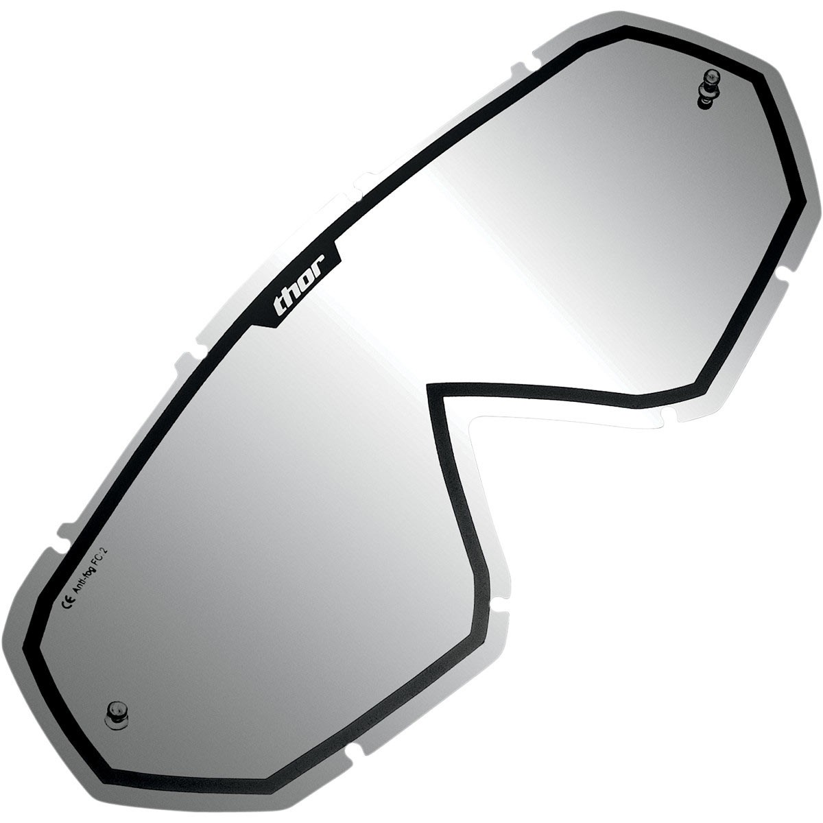 THOR ECRAN LENTILLE POUR MASQUE MASK LUNETTES ENEMY MIROIR/NOIR 2602-0145