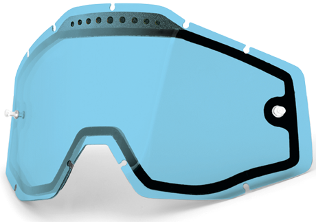 100% ECRAN DOUBLE VENTILE POUR MASQUE RACECRAFT / ACCURI / STRATA BLEU