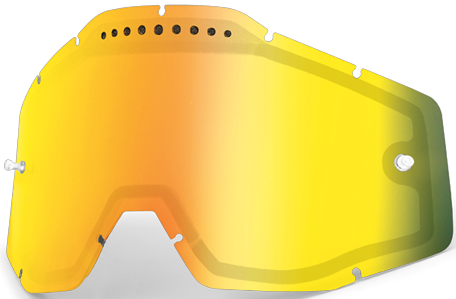 100% ECRAN DOUBLE VENTILE POUR MASQUE RACECRAFT / ACCURI / STRATA MIROIR GOLD