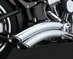1800-1644 VANCE & HINES SUPER RADIUS CHROME FLSTN 1690 SOFTAIL DELUXE 2001-2015* (2)