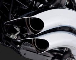 1800-1409 VANCE & HINES BIG RADIUS 2-EN-2 CHROME HARLEY DAVIDSON FXDB 1584 DYNA STREET BOB 2012-2013* (2)