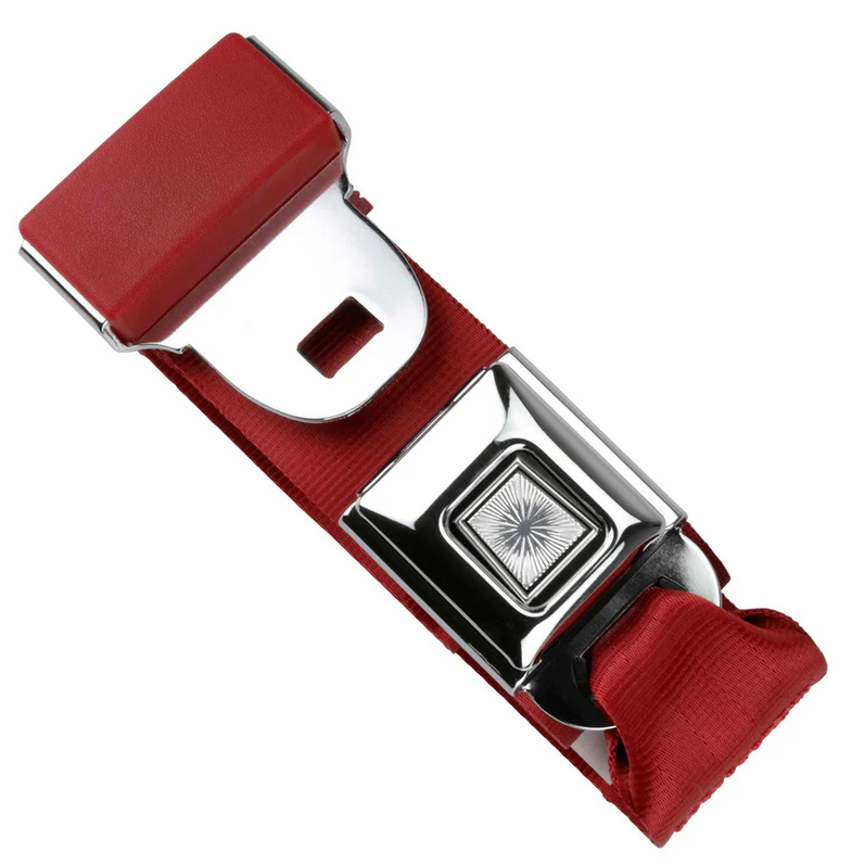 2pt bright red lap belt 90