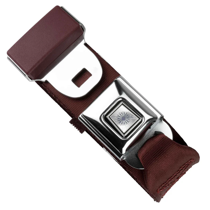 2pt burgundy lap belt 60