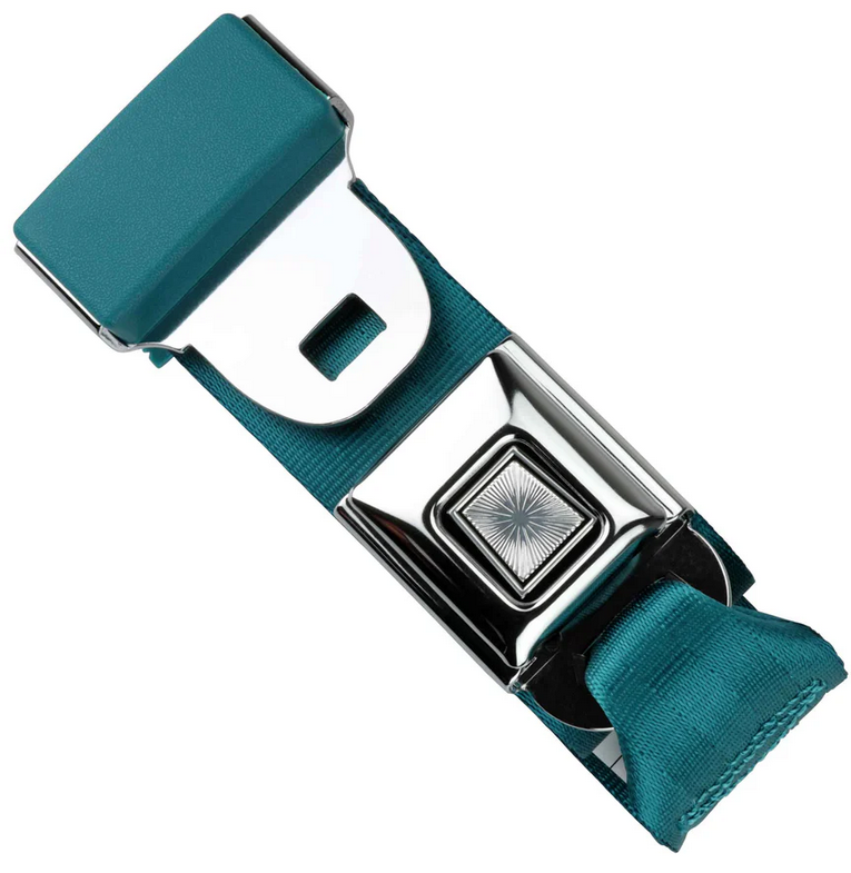 2pt medium turquoise lap belt 75