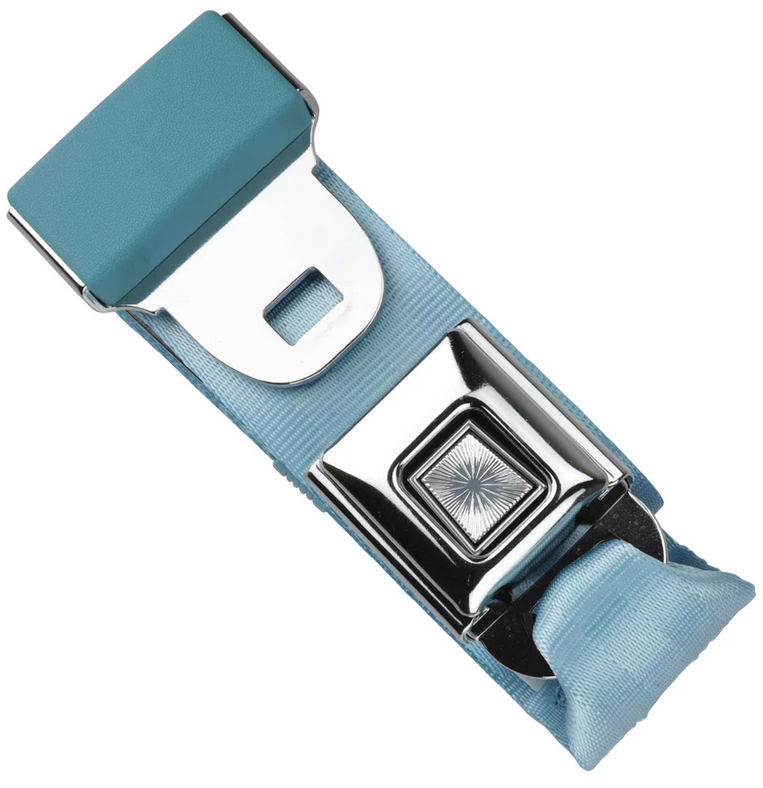 2pt powder blue lap belt 60