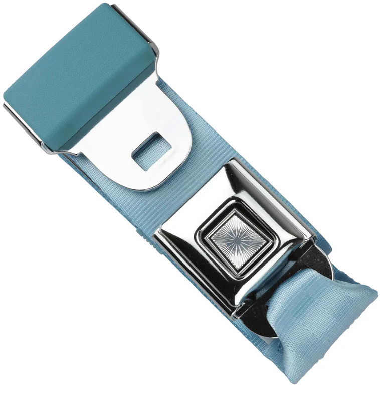 2pt powder blue lap belt 60