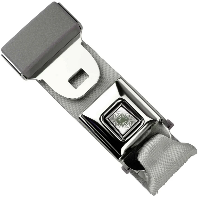 2pt silver lap belt 60