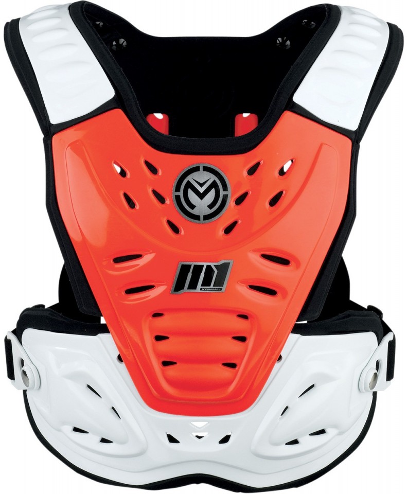 MOOSE RACING PLASTRON ARMURE DE PROTECTION M1 BLANC/ROUGE