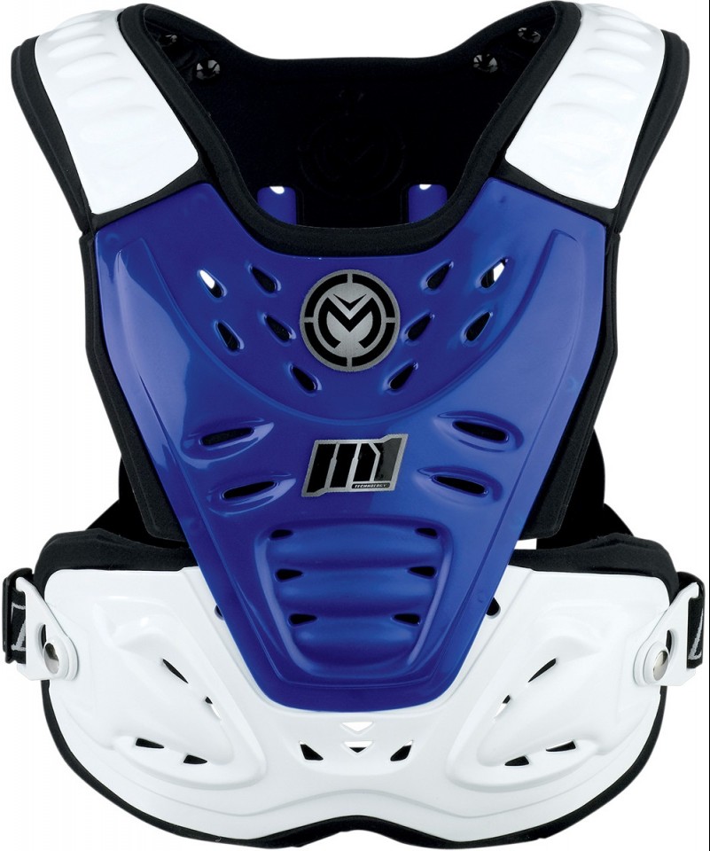 MOOSE RACING PLASTRON ARMURE DE PROTECTION M1 BLANC/BLEU