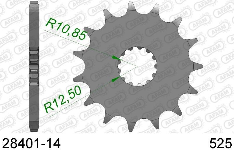 PIGNON PAS ORIGINE 525 14 Dents 2840114 KAWASAKI ZR7 750 1999-2004 (2)