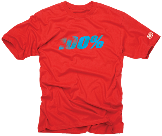 100% TEE-SHIRT MAILLOT A MANCHES COURTES SPEEDLAB ROUGE
