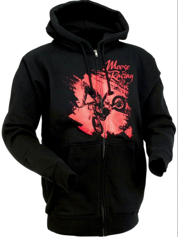 MOOSE RACING SWEAT A CAPUCHE VESTE GILET ZIPPE STOPEE