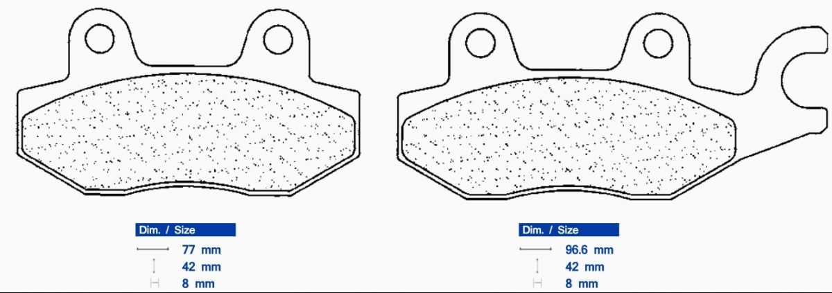 CARBONE LORRAINE PLAQUETTES DE FREIN AVANT DROITE 3086 MSC AN BURGMAN 400 2007-2016