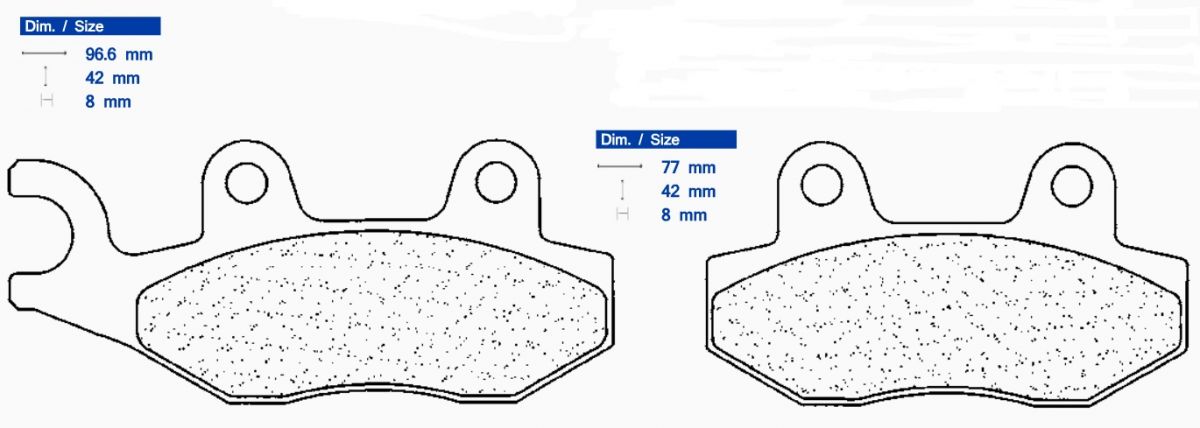 CARBONE LORRAINE PLAQUETTES DE FREIN AVANT GAUCHE 3087 MSC AN BURGMAN 400 2007-2016
