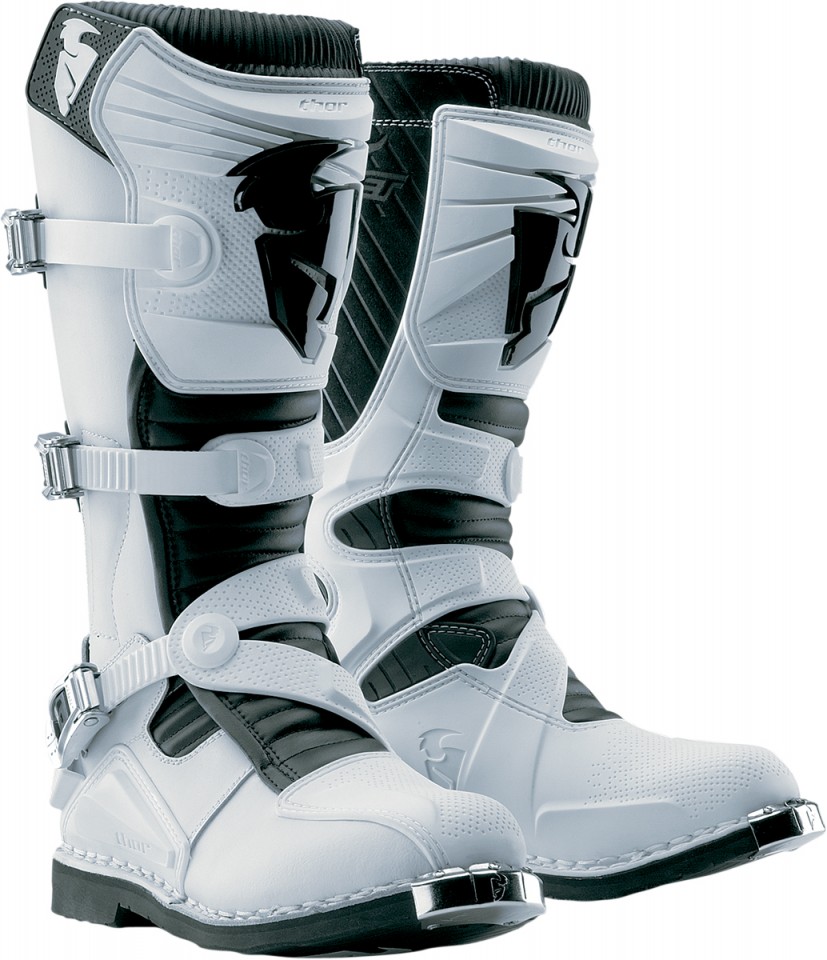 THOR BOOTS BOTTES PROTECTIONS HOMOLOGU�ES RATCHET BLANC