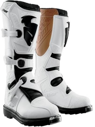 THOR BOOTS BOTTES PROTECTIONS BLITZ MX BLANC