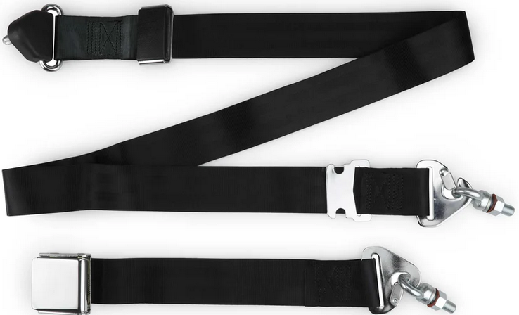 3pt black non retractable lap & shoulder belt chrome aviation 20 3pt black non retractable lap & shoulder belt chrome aviation 20