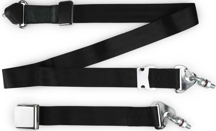 3pt black non retractable lap & shoulder belt chrome aviation 20 3pt black non retractable lap & shoulder belt chrome aviation 20