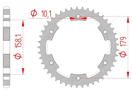 COURONNE ACIER PAS ORIGINE 525 45 Dents 3580445 APRILIA ETV 1000 Caponord ABS 2004-2008
