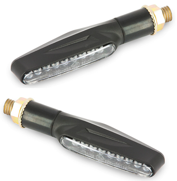 PAIRE DE MINI CLIGNOTANTS LED OBLONG NOIR CLI7015