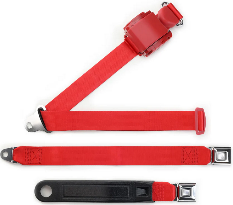 3pt bright red retractable lap & shoulder belt starburst pushbutton 20 3pt bright red retractable lap & shoulder belt starburst pushbutton 20