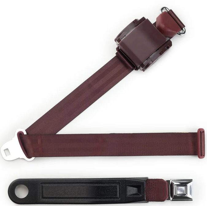 3pt burgundy retractable lap & shoulder belt starburst pushbutton buckle in 12 3pt burgundy retractable lap & shoulder belt starburst pushbutton buckle in 12
