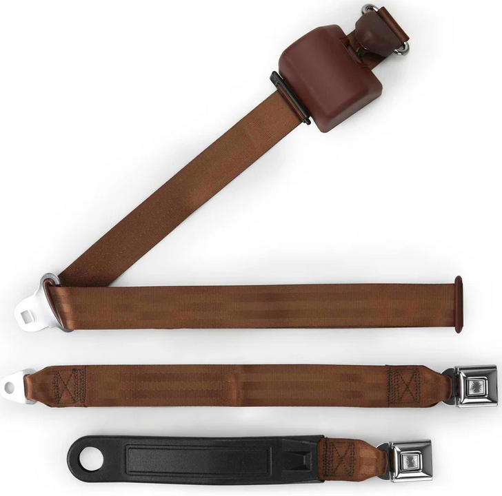 3pt brown retractable lap & shoulder belt starburst pushbutton 20 3pt brown retractable lap & shoulder belt starburst pushbutton 20