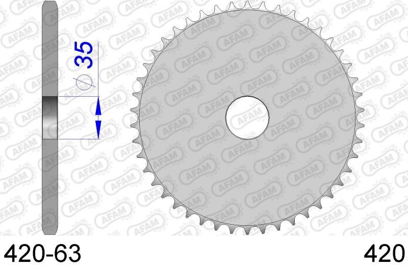 COURONNE ALUMINIUM BRUT PAS 420 63 DENTS (2)