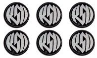 RSD 4320-1453 KIT STICKERS SILVER X 6