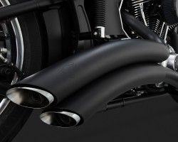 1800-1645 VANCE & HINES SUPER RADIUS BLACK FLSTN 1690 SOFTAIL DELUXE 2001-2015* (3)