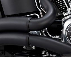1800-1645 VANCE & HINES SUPER RADIUS BLACK FLSTN 1690 SOFTAIL DELUXE 2001-2015* (2)