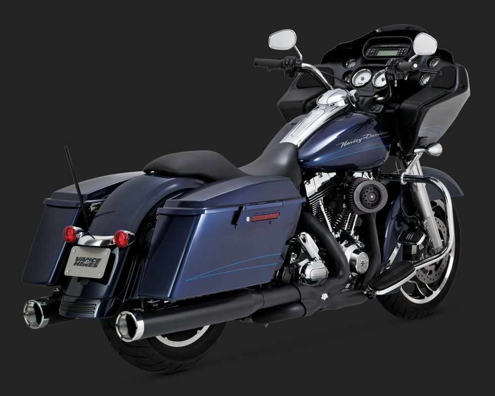 1802-0320 VANCE & HINES POWER DUAL BLACK FLHX 1690 2010-2016