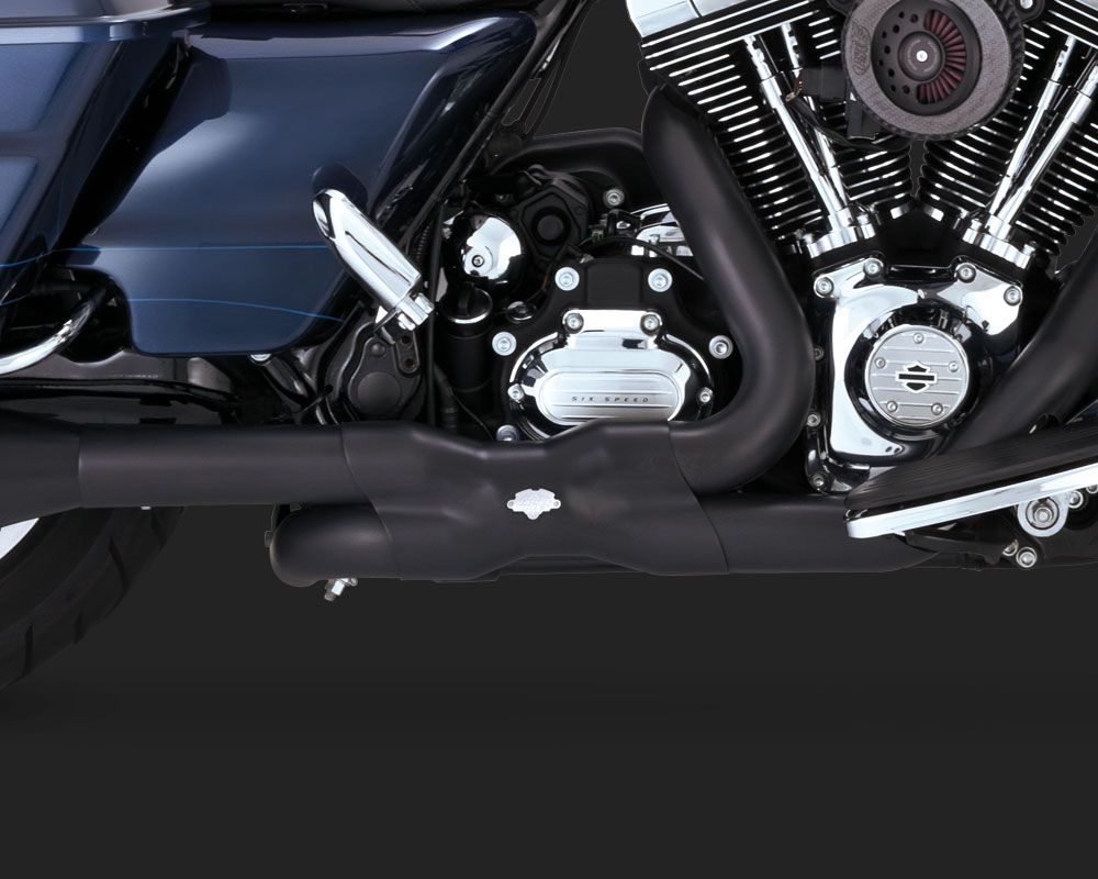 1802-0320 VANCE & HINES POWER DUAL BLACK FLHX 1690 2010-2016 (2)