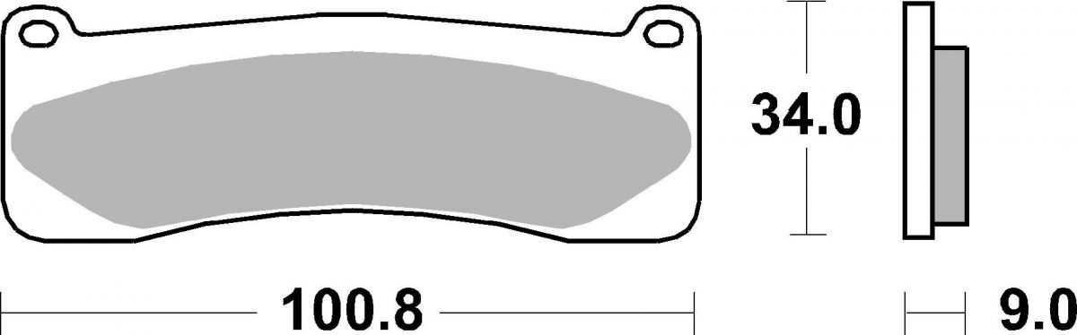 SBS RQ CARBONE PLAQUETTES RACING 707RQ par forme